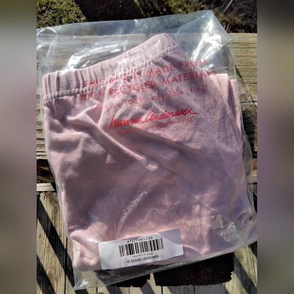 Pink Hanna Andersson stretch pants Girls size 8 - Picture 2 of 8